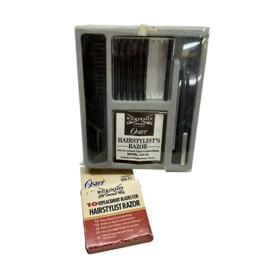 Oster‎ Wilkinson Hairstylist Razor 928-66 Salon Barber with Replacement Blades